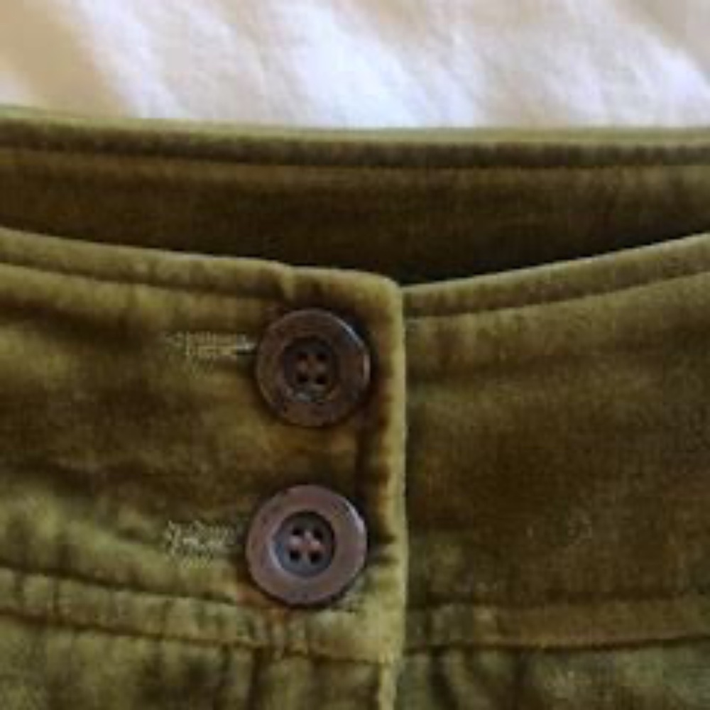 Oilily Green Velvet Skirt with Gorgeous Embroidery, Size 40 - Picture 4 of 4